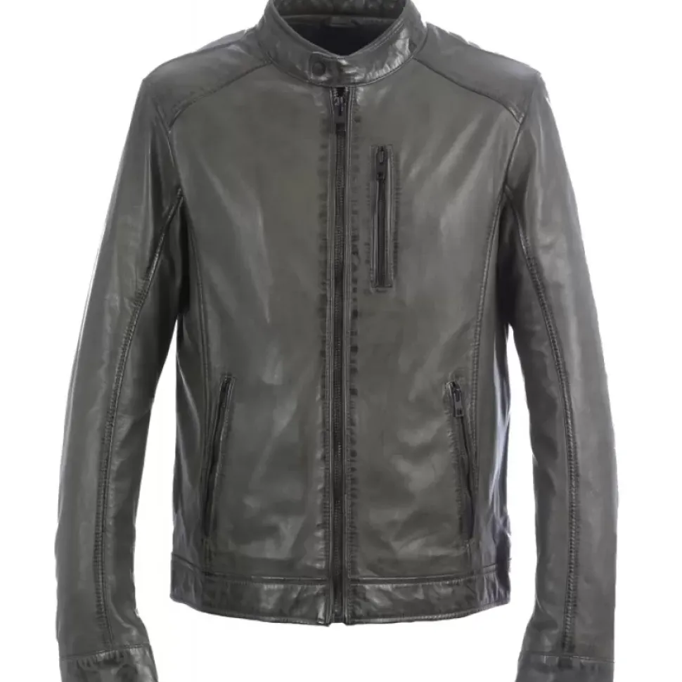 OAKWOOD Blousons^Agent Bronze - Blouson Cuir Veritable
