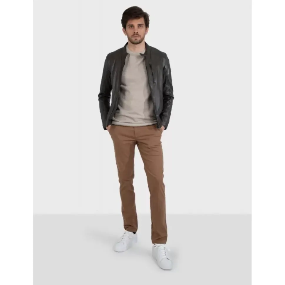 OAKWOOD Blousons^Agent Bronze - Blouson Cuir Veritable