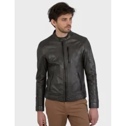 OAKWOOD Blousons^Agent Bronze - Blouson Cuir Veritable