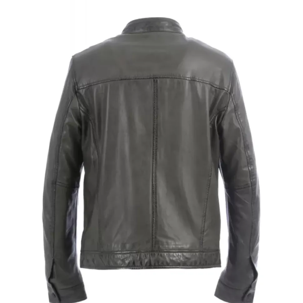 OAKWOOD Blousons^Agent Bronze - Blouson Cuir Veritable