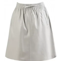 OAKWOOD Jupes Et Shorts^Alba Beton - Jupe Courte Evasee En Cuir Veritable