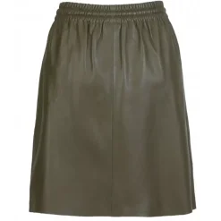 OAKWOOD Jupes Et Shorts^Alba Kaki - Jupe Courte Evasee En Cuir Veritable