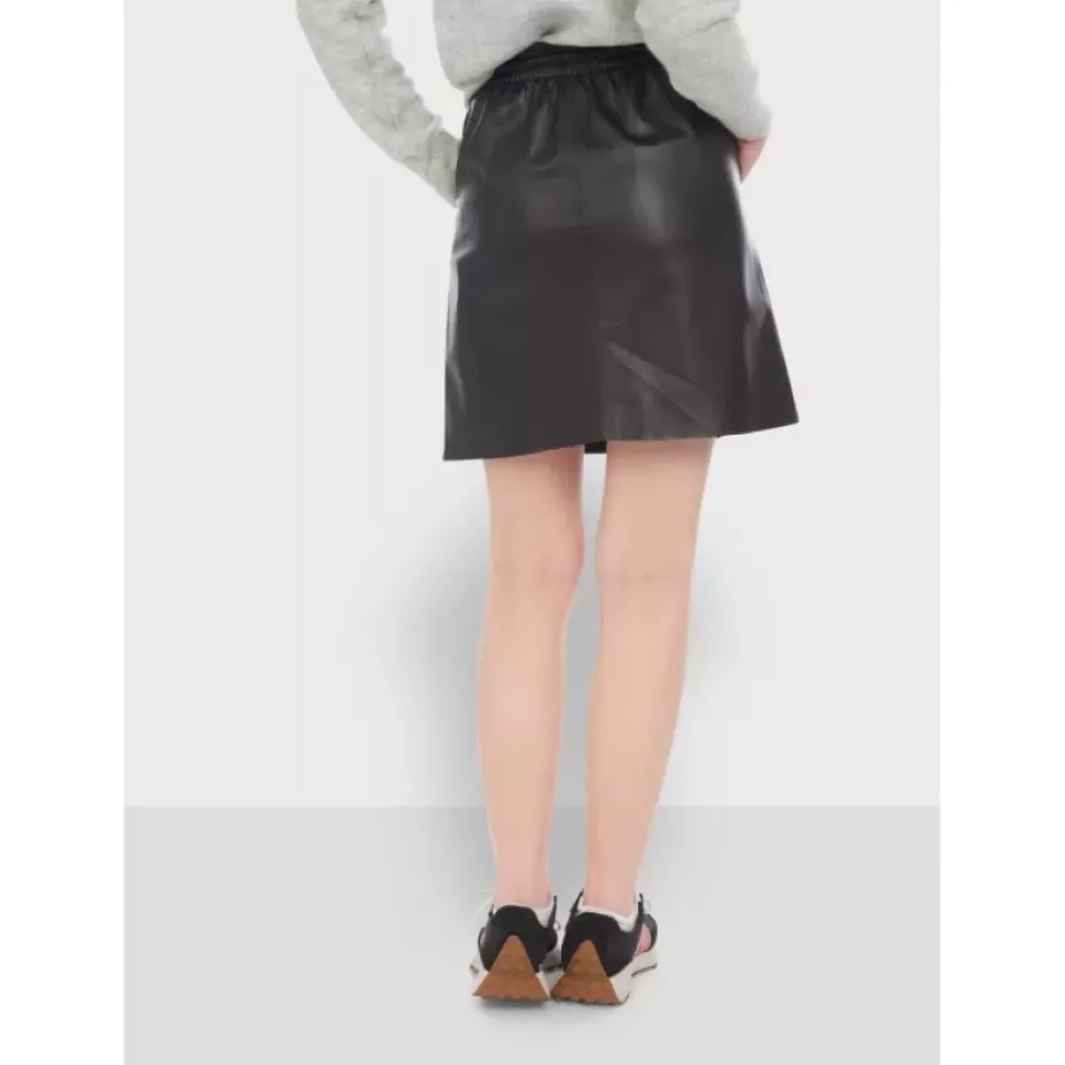 OAKWOOD Jupes Et Shorts^Alba Noir - Jupe Courte Evasee En Cuir Veritable