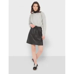 OAKWOOD Jupes Et Shorts^Alba Noir - Jupe Courte Evasee En Cuir Veritable