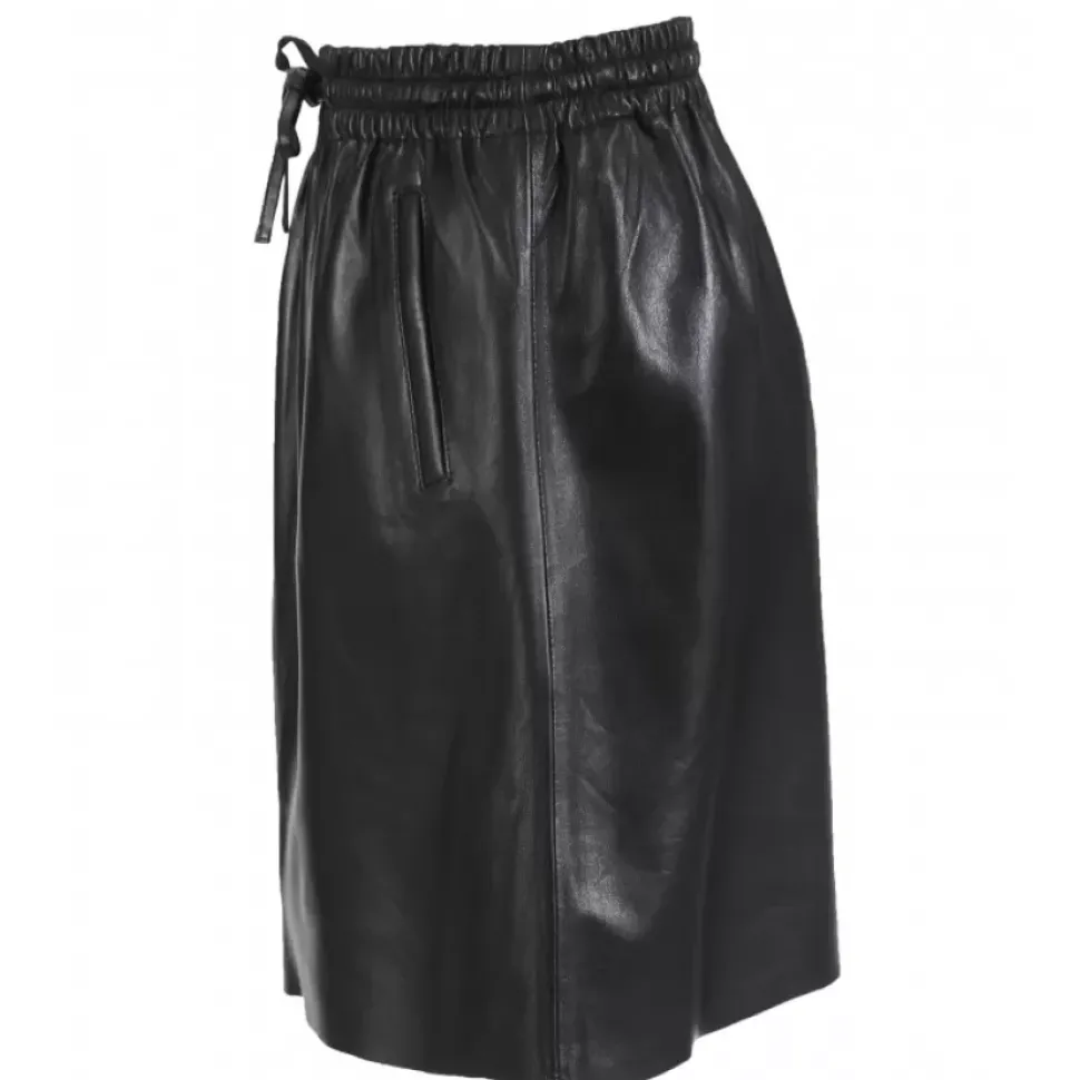 OAKWOOD Jupes Et Shorts^Alba Noir - Jupe Courte Evasee En Cuir Veritable