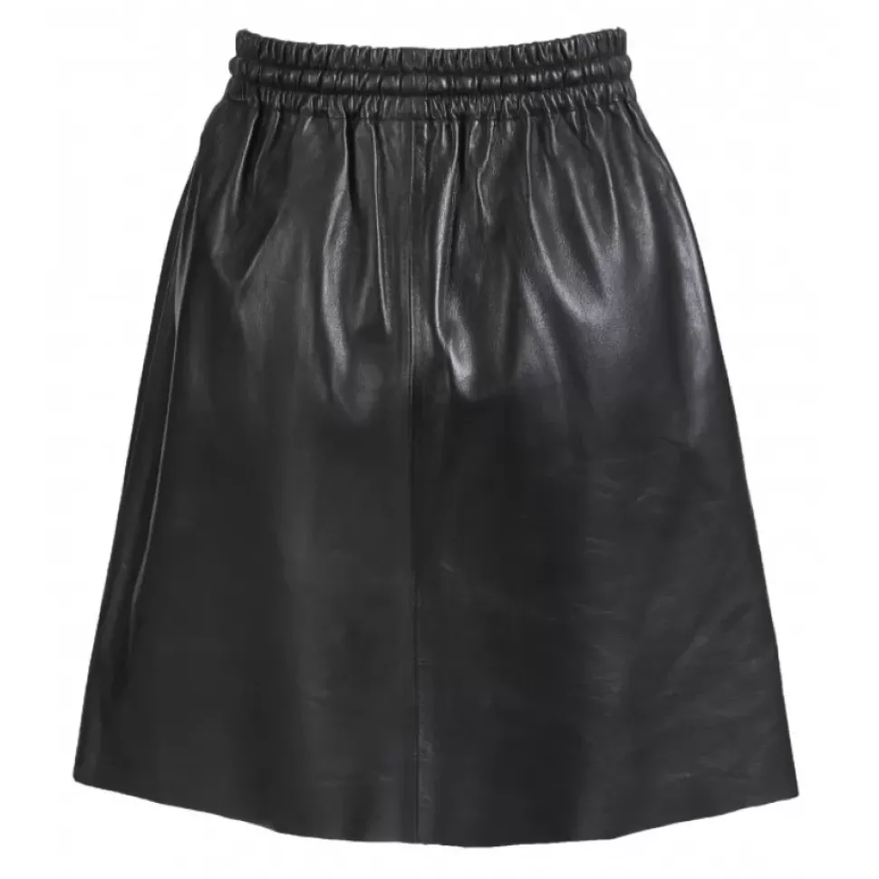 OAKWOOD Jupes Et Shorts^Alba Noir - Jupe Courte Evasee En Cuir Veritable