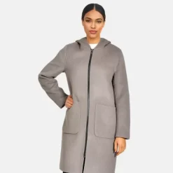 OAKWOOD Manteaux^Alessia Smoke / Concrete - Manteau En Laine Reversible
