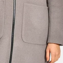 OAKWOOD Manteaux^Alessia Smoke / Concrete - Manteau En Laine Reversible