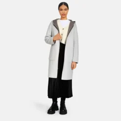 OAKWOOD Manteaux^Alessia Smoke / Concrete - Manteau En Laine Reversible