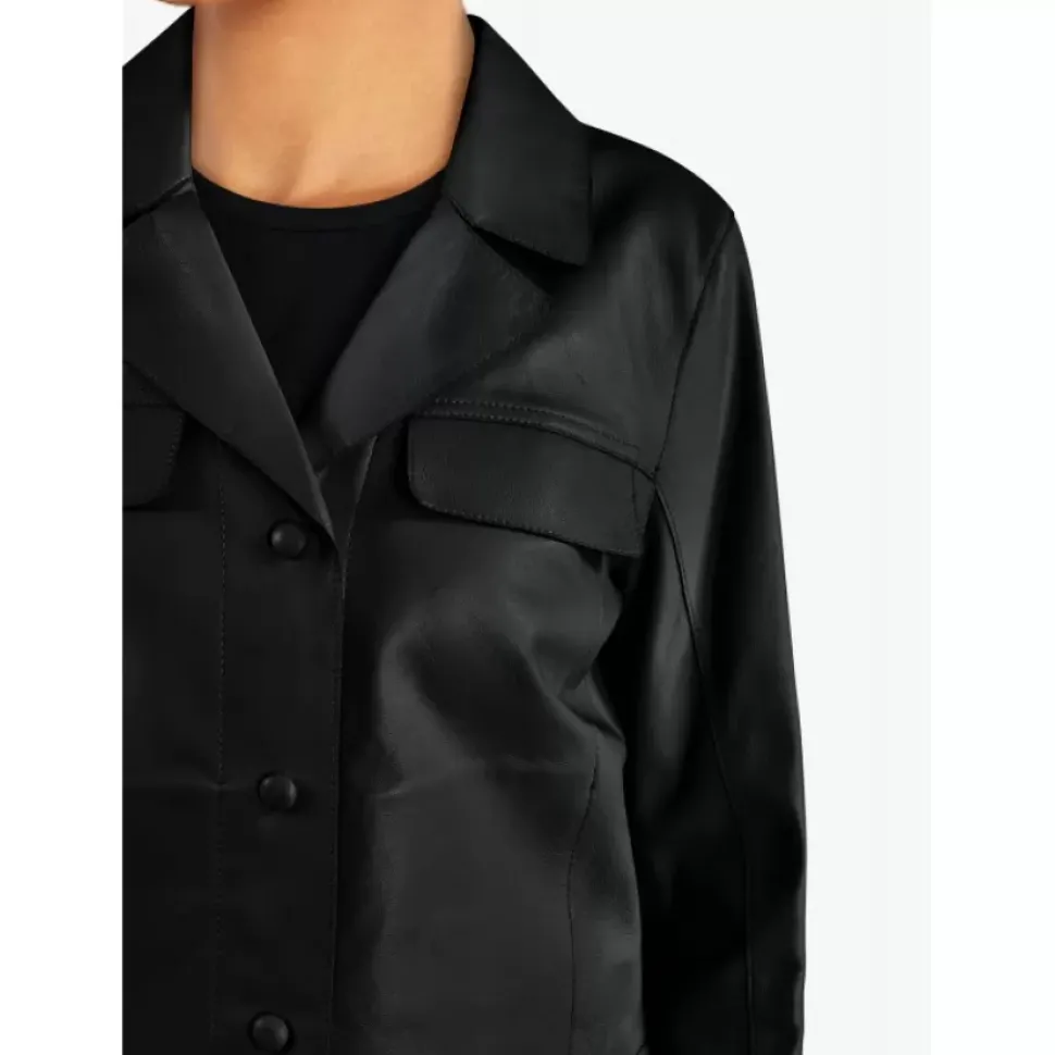 OAKWOOD Vestes^Alina Noir - Veste Courte En Cuir Veritable