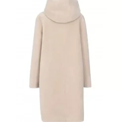 OAKWOOD Manteaux^Angelique Cafe - Manteau Reversible A Capuche Effet Peau Lainee