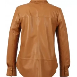 OAKWOOD Tops Et Chemises^Babydoll Tobacco - Chemise En Cuir Veritable