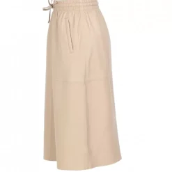 OAKWOOD Jupes Et Shorts^Bamba Beige Fonce - Jupe Mi-Longue Droite En Cuir Veritable