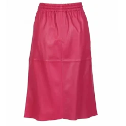 OAKWOOD Jupes Et Shorts^Bamba Fuchsia - Jupe Mi-Longue Droite En Cuir Veritable