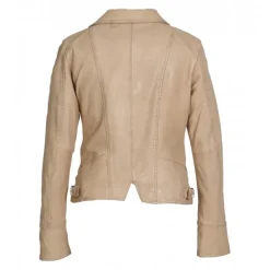 OAKWOOD Blousons^Camera Beige Fonce - Blouson En Cuir Veritable