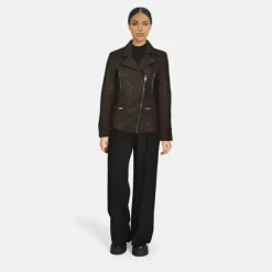 OAKWOOD Blousons^Camera Choco- Blouson En Cuir Veritable