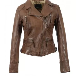 OAKWOOD Blousons^Camera Cognac - Blouson En Cuir Veritable