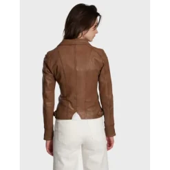 OAKWOOD Blousons^Camera Cognac - Blouson En Cuir Veritable