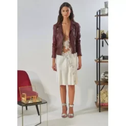 OAKWOOD Blousons^Camera Rouge - Blouson En Cuir Veritable