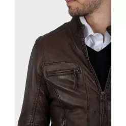 OAKWOOD Blousons^Casey Marron - Blouson En Cuir Veritable