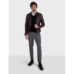 OAKWOOD Blousons^Casey Marron - Blouson En Cuir Veritable
