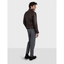 OAKWOOD Blousons^Casey Marron - Blouson En Cuir Veritable