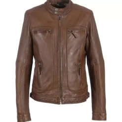 OAKWOOD Blousons^Casey Tobacco - Blouson En Cuir Veritable