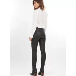 OAKWOOD Pantalons^Celeste Noir - Pantalon Stretch En Cuir Veritable