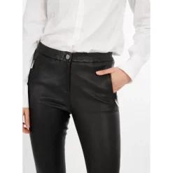 OAKWOOD Pantalons^Celeste Noir - Pantalon Stretch En Cuir Veritable