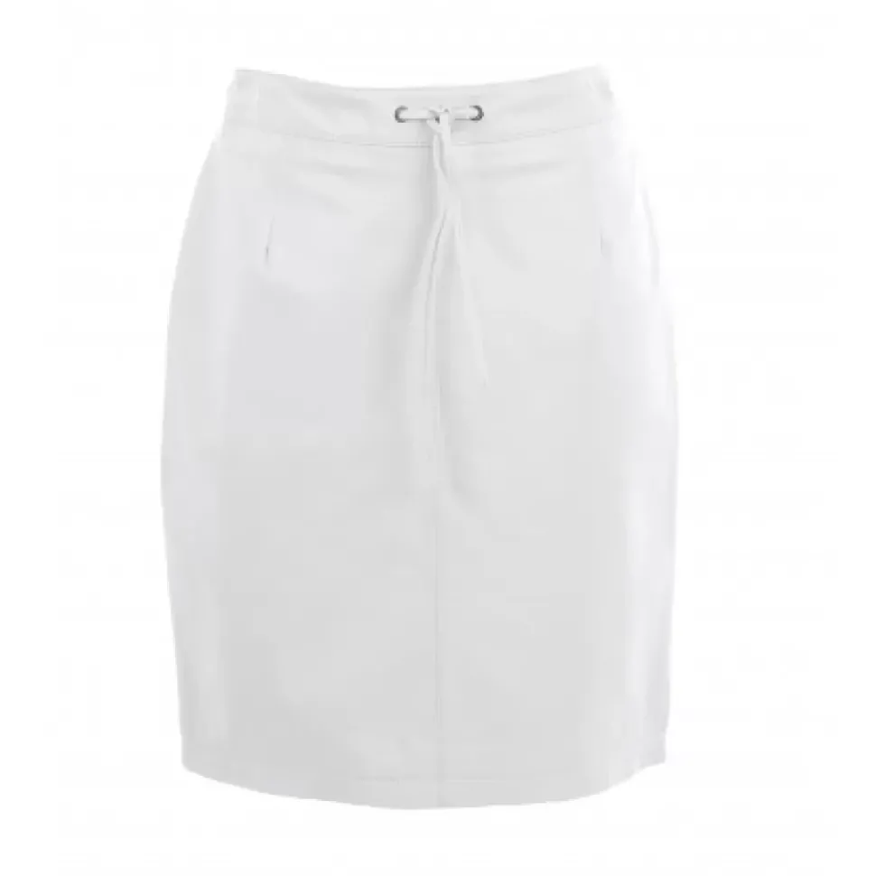 OAKWOOD Jupes Et Shorts^Celia Blanc - Jupe Droite Taille Haute En Cuir Veritable