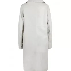 OAKWOOD Manteaux^Charlotte Beton - Manteau Long En Cuir Veritable