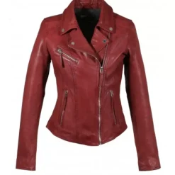 OAKWOOD Blousons^Clips Feu - Blouson Asymetrique Epure En Cuir Veritable