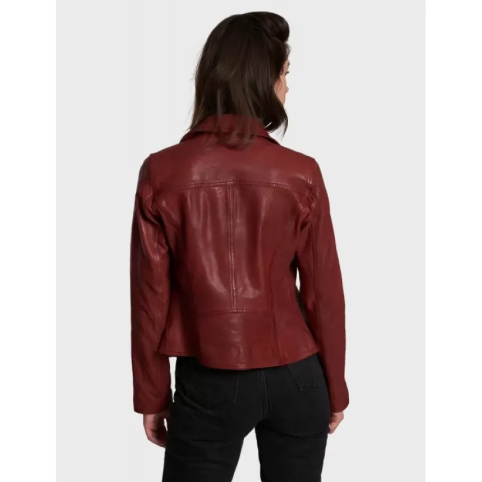OAKWOOD Blousons^Clips Feu - Blouson Asymetrique Epure En Cuir Veritable