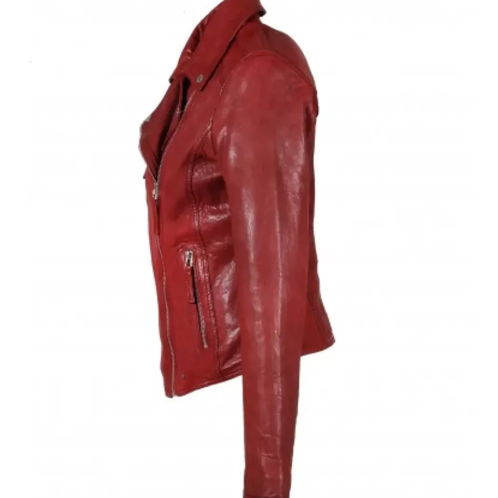 OAKWOOD Blousons^Clips Feu - Blouson Asymetrique Epure En Cuir Veritable