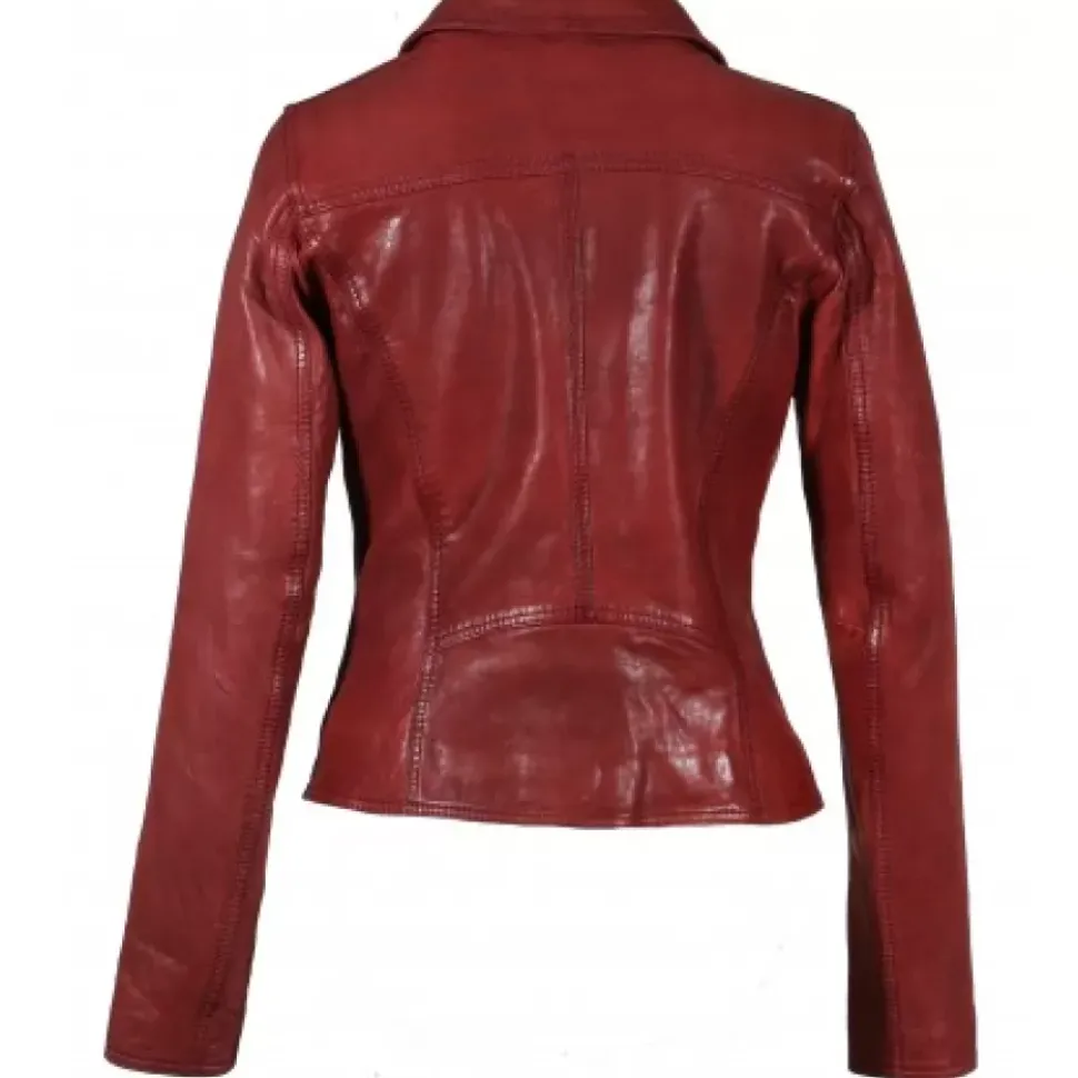 OAKWOOD Blousons^Clips Feu - Blouson Asymetrique Epure En Cuir Veritable