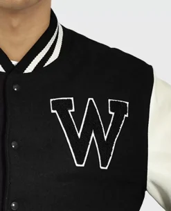 OAKWOOD Blousons^College Bi Noir - Blouson En Cuir Veritable