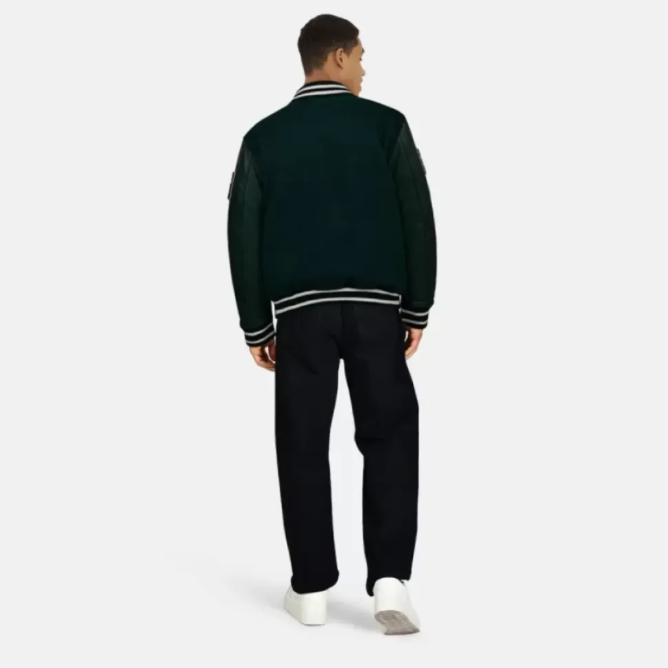 OAKWOOD Blousons^College Noir - Blouson En Cuir Veritable