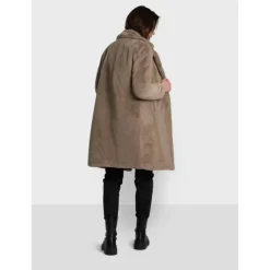 OAKWOOD Manteaux^Cyber Beige Fonce - Manteau Long En Fausse Fourrure