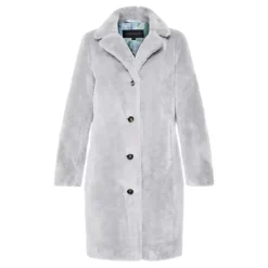 OAKWOOD Manteaux^Cyber Gris Clair - Manteau Long En Fausse Fourrure