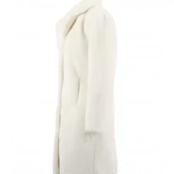 OAKWOOD Manteaux^Cyber Ivoire - Manteau Long En Fourrure Synthetique A Col Revers