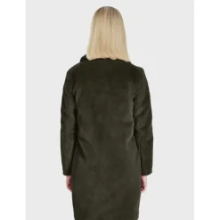 OAKWOOD Manteaux^Cyber Kaki - Manteau Long En Fourrure Synthetique A Col Revers
