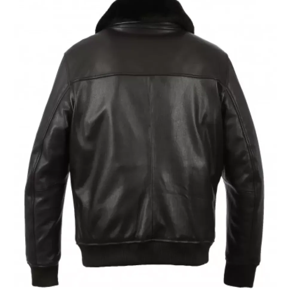 OAKWOOD Blousons^Daddy Marron - Blouson Aviateur En Cuir Veritable