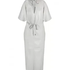 OAKWOOD Robes^Dance Beton - Robe Fourreau En Cuir Veritable