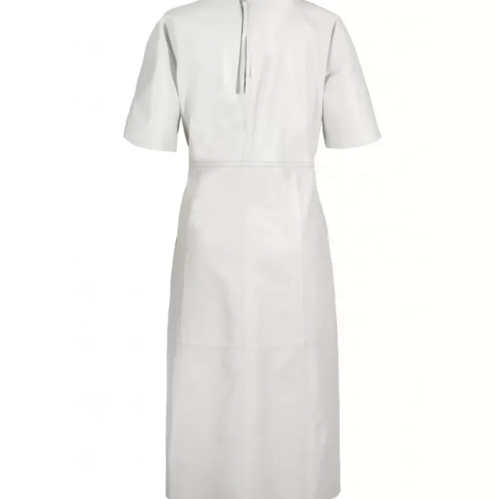 OAKWOOD Robes^Dance Beton - Robe Fourreau En Cuir Veritable