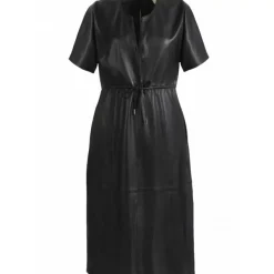OAKWOOD Robes^Dance Noir - Robe Fourreau En Cuir Veritable