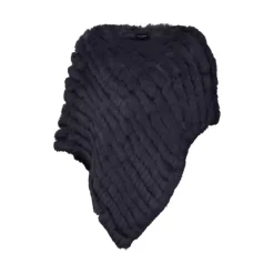 OAKWOOD Accessoires^Davos Bleu Fonce - Poncho En Fourrure Veritable