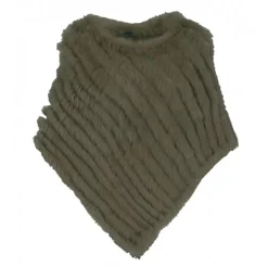 OAKWOOD Accessoires^Davos Kaki - Poncho En Fourrure Veritable
