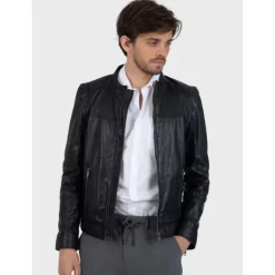 OAKWOOD Blousons^Dublin Noir - Blouson En Cuir Veritable Lisse