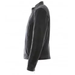 OAKWOOD Blousons^Dublin Noir - Blouson En Cuir Veritable Lisse