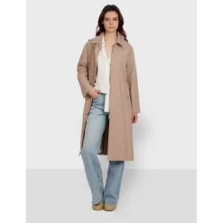OAKWOOD Manteaux^Earth Beige - Manteau Long Deperlant A Capuche Amovible